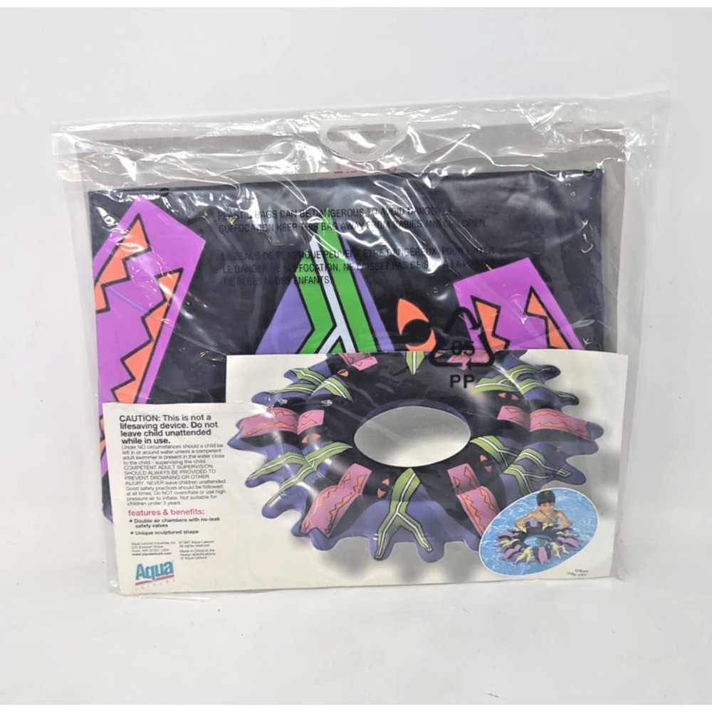 Vintage 1997 Aqua Leisure 30" Swim Ring New Swimming Toy Float Retro 90s Sealed - Picture 2 of 3